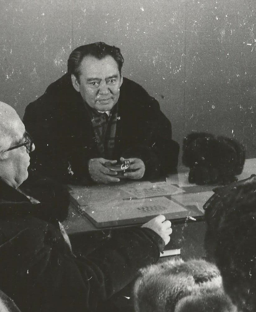 Булекбай Сагингалиев c первым вице-министром, 1976 год